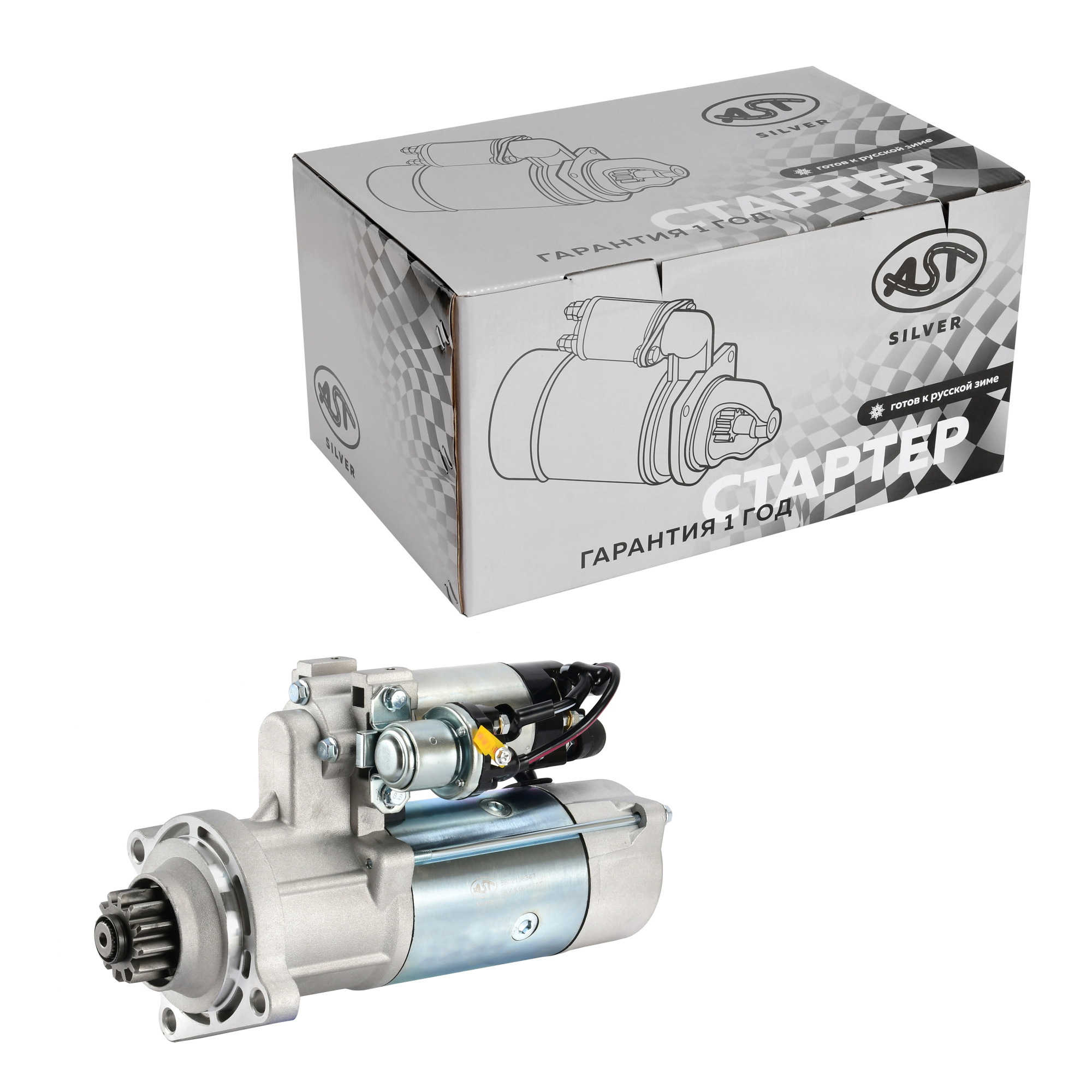Стартер HONGYAN/IVECO C100/Cursor9 12 зуб. (AST1401/FAT5801655187/5802138347) AST Silver